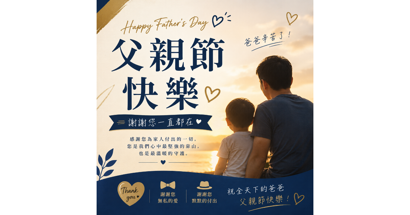 ✨《父親節快樂｜謝謝爸爸，您辛苦了！》✨