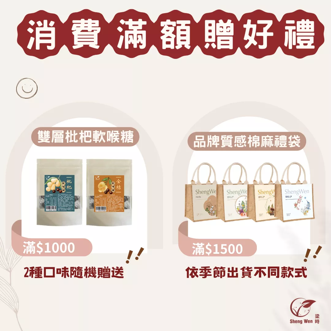 ShengWen梁時品消費滿額贈好禮