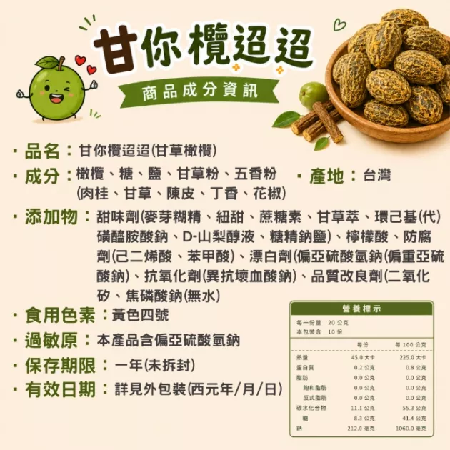 甘你欖迢迢(200g/袋)